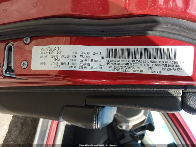 1C4PJMDS7GW301676 Jeep Cherokee High Altitude