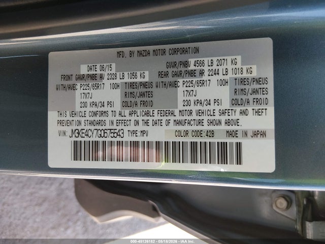 Mazda Cx-5 Touring 2016 JM3KE4CY7G0675543 Image 9