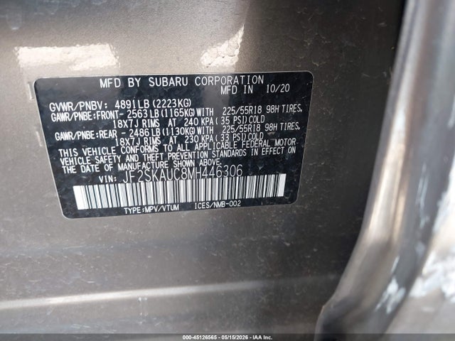 Subaru Forester Limited 2021 JF2SKAUC8MH446306 Image 9