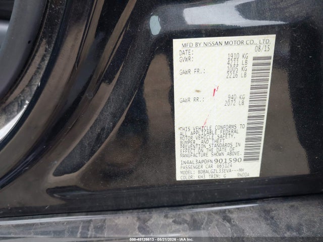1N4AL3AP0FN901590 Nissan Altima 2.5 S
