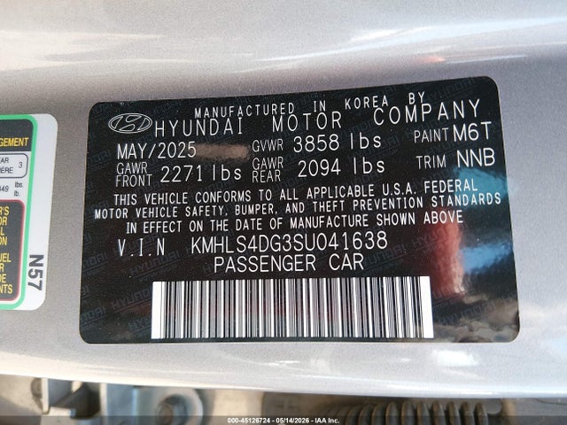 Hyundai Elantra Sel Convenience 2025 KMHLS4DG3SU041638 Image 9