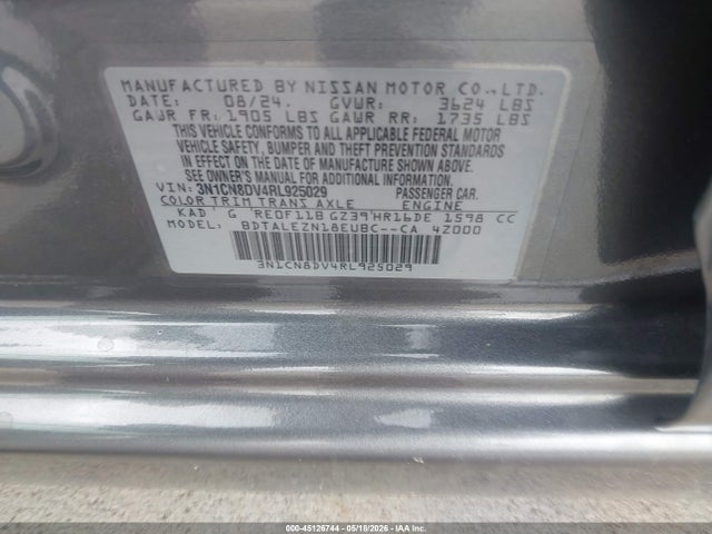 Nissan Versa 1.6 S 2024 3N1CN8DV4RL925029 Image 9