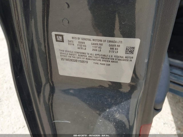 Продажа на аукционе авто 2014 Chevrolet Impala Limited Ltz, vin: 2G1WC5E32E1150519, номер лота: 45126751