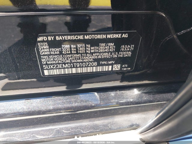 Продажа на аукционе авто 2026 Bmw X7 Xdrive40i, vin: 5UX23EM01T9107208, номер лота: 45126823