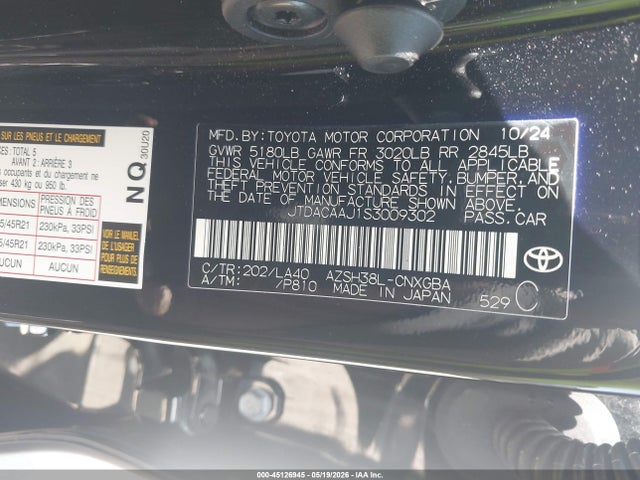 JTDACAAJ1S3009302 Toyota Crown Signia Limited