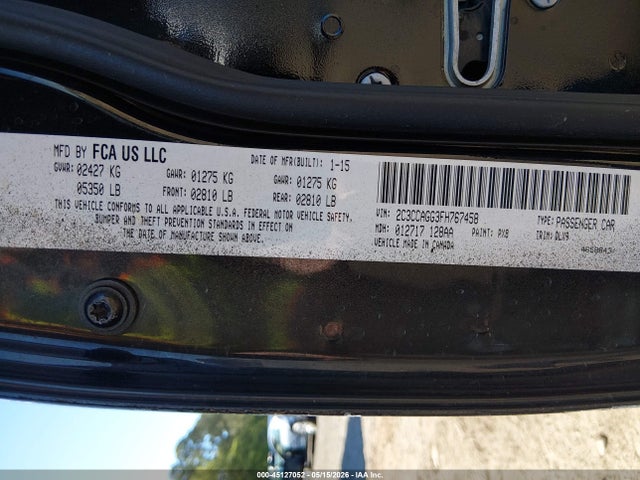Aukcja sprzedaży 2015 Chrysler 300 300s, vin: 2C3CCAGG3FH767458, numer aukcji: 45127052