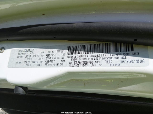 Продажа на аукционе авто 2016 Ram 1500 Tradesman, vin: 3C6JR6AT2GG200879, номер лота: 45127091