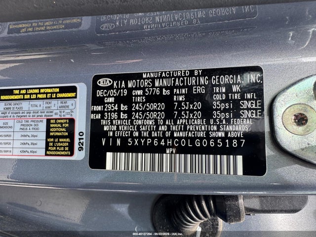 Aukcja sprzedaży 2020 Kia Telluride S, vin: 5XYP64HC0LG065187, numer aukcji: 45127204
