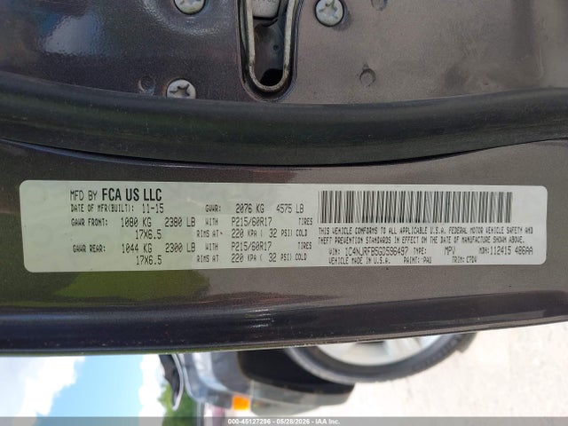 Продажа на аукционе авто 2016 Jeep Patriot Latitude, vin: 1C4NJRFB5GD596497, номер лота: 45127296