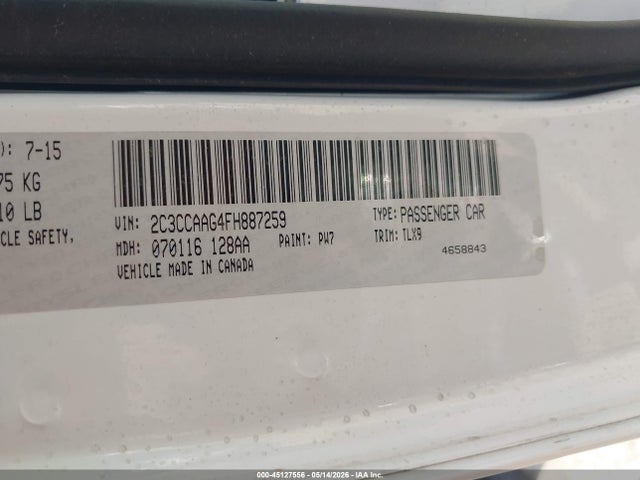 Aukcja sprzedaży 2015 Chrysler 300 Limited, vin: 2C3CCAAG4FH887259, numer aukcji: 45127556