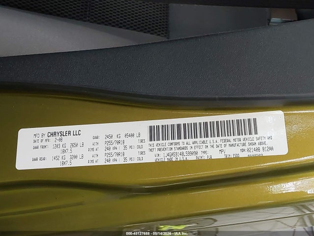Aukcja sprzedaży 2008 Jeep Wrangler Unlimited Sahara, vin: 1J4GA59148L599090, numer aukcji: 45127688