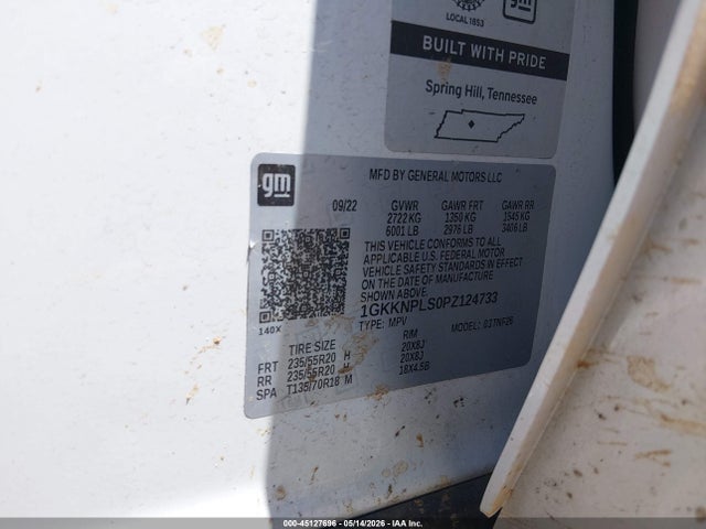 Aukcja sprzedaży 2023 Gmc Acadia Fwd Denali, vin: 1GKKNPLS0PZ124733, numer aukcji: 45127696