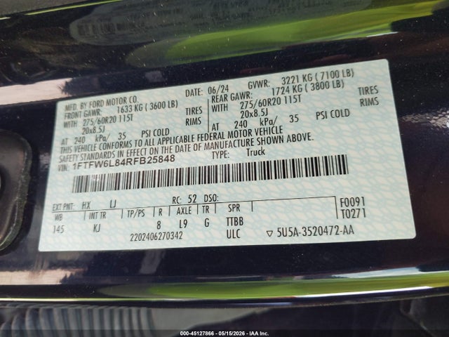 Ford F-150 King Ranch 2024 1FTFW6L84RFB25848 Image 9
