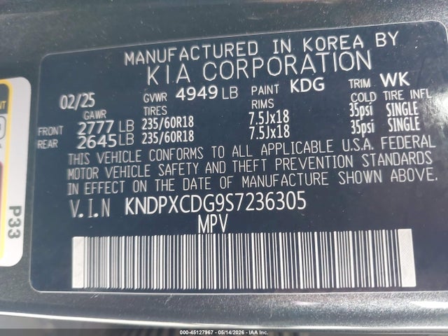 KNDPXCDG9S7236305 KIA Sportage Hybrid Sx-prestige