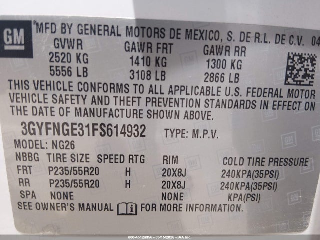 Cadillac Srx Premium Collection 2015 3GYFNGE31FS614932 Image 9