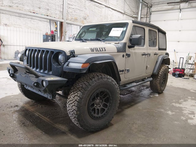 45128079 :رقم المزاد ، 1C4HJXDG4NW219919 vin ، 2022 Jeep Wrangler Unlimited Willys 4x4 مزاد بيع