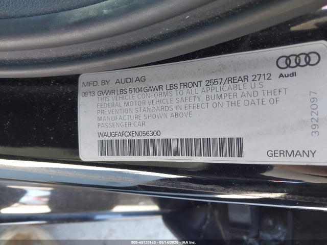 Продаж на аукціоні авто 2014 Audi A6 2.0t Premium, vin: WAUGFAFCXEN056300, номер лоту: 45128140