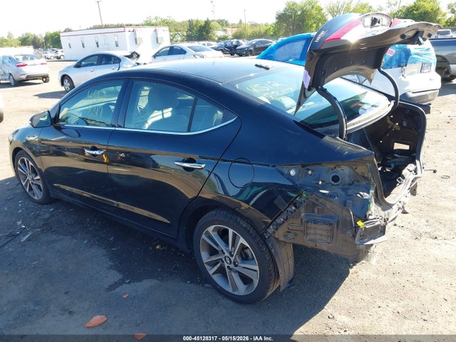 2017 Hyundai Elantra Limited მანქანა იყიდება აუქციონზე, vin: 5NPD84LF3HH054912, აუქციონის ნომერი: 45128317