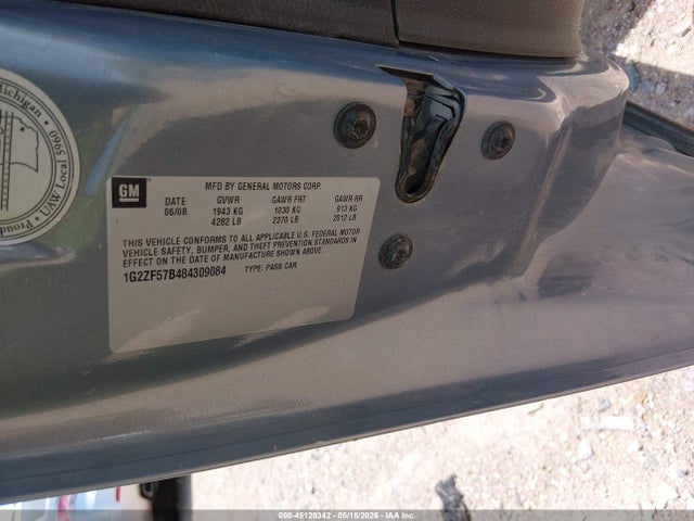 Aukcja sprzedaży 2008 Pontiac G6 Value Leader, vin: 1G2ZF57B484309084, numer aukcji: 45128342