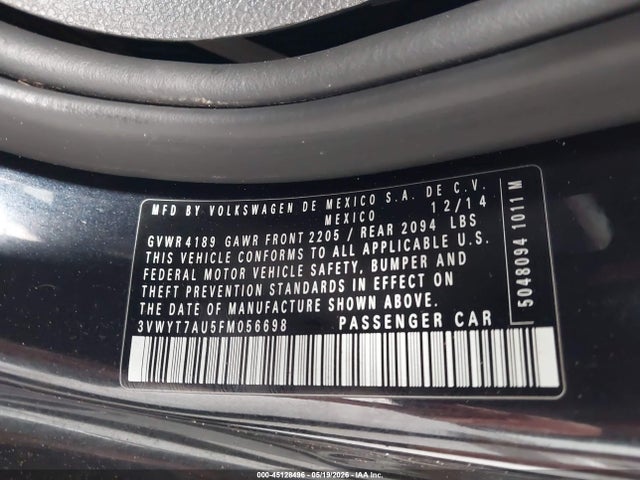 Продажа на аукционе авто 2015 Volkswagen Golf Gti 2.0t Se 2-door, vin: 3VWYT7AU5FM056698, номер лота: 45128496