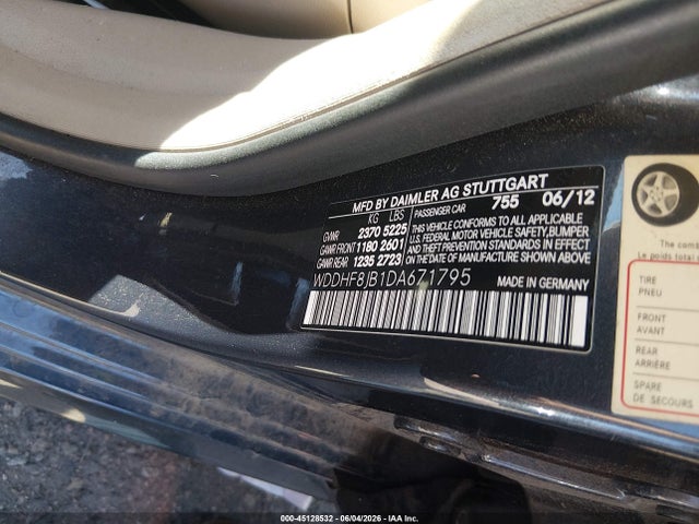 Aukcja sprzedaży 2013 Mercedes-benz E 350 4matic, vin: WDDHF8JB1DA671795, numer aukcji: 45128532