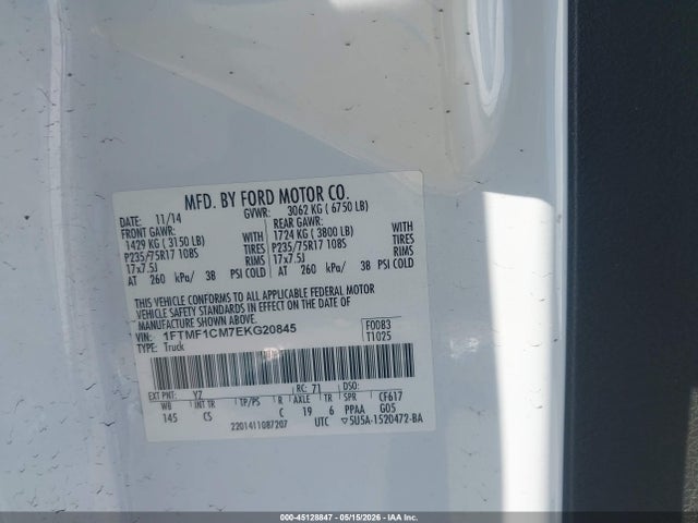 1FTMF1CM7EKG20845 Ford F-150 Xl