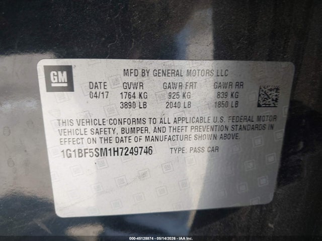 Chevrolet Cruze Premier Auto 2017 1G1BF5SM1H7249746 Image 9