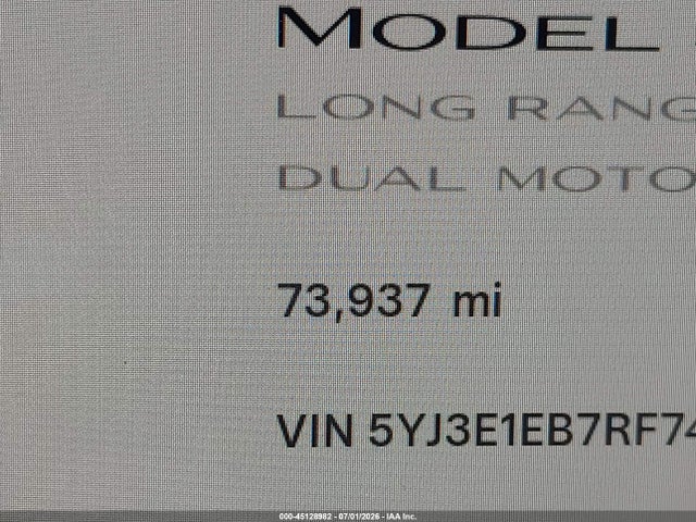 Продажа на аукционе авто 2024 Tesla Model 3 Long Range Dual Motor All-wheel Drive, vin: 5YJ3E1EB7RF746281, номер лота: 45128982