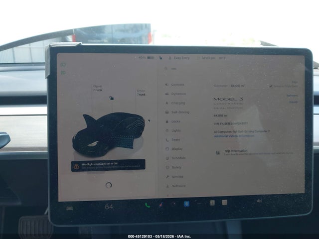 Aukcja sprzedaży 2022 Tesla Model 3 Long Range Dual Motor All-wheel Drive, vin: 5YJ3E1EB0NF245517, numer aukcji: 45129103