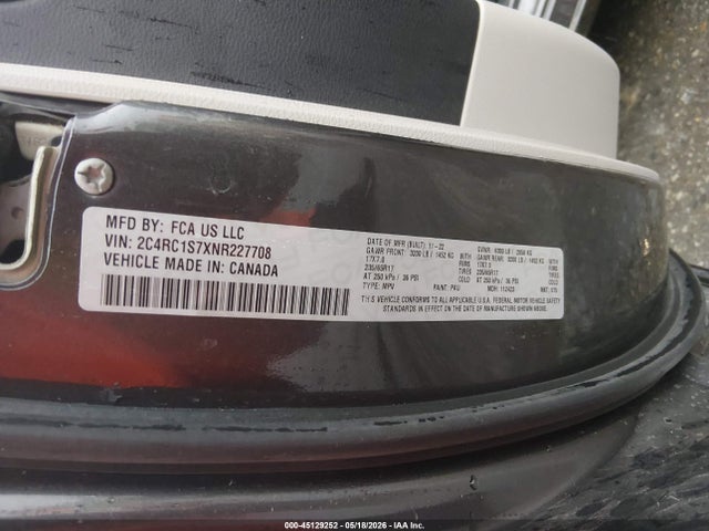 Продаж на аукціоні авто 2022 Chrysler Pacifica Hybrid Limited, vin: 2C4RC1S7XNR227708, номер лоту: 45129252