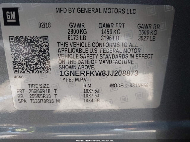 Chevrolet Traverse Ls 2018 1GNERFKW8JJ208873 Image 9