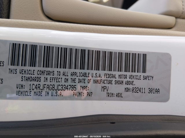 Продажа на аукционе авто 2018 Jeep Grand Cherokee Laredo E 4x4, vin: 1C4RJFAG8JC334795, номер лота: 45129447
