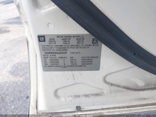 Aukcja sprzedaży 2012 Buick Enclave Premium, vin: 5GAKRDED2CJ279131, numer aukcji: 45129511