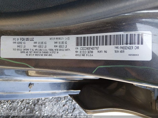 Продаж на аукціоні авто 2015 Chrysler 200 Limited, vin: 1C3CCCAB3FN657767, номер лоту: 45129731