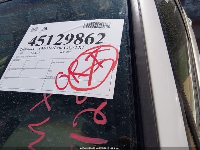 Продаж на аукціоні авто 2001 Lexus Rx 300, vin: JTJGF10U410111025, номер лоту: 45129862