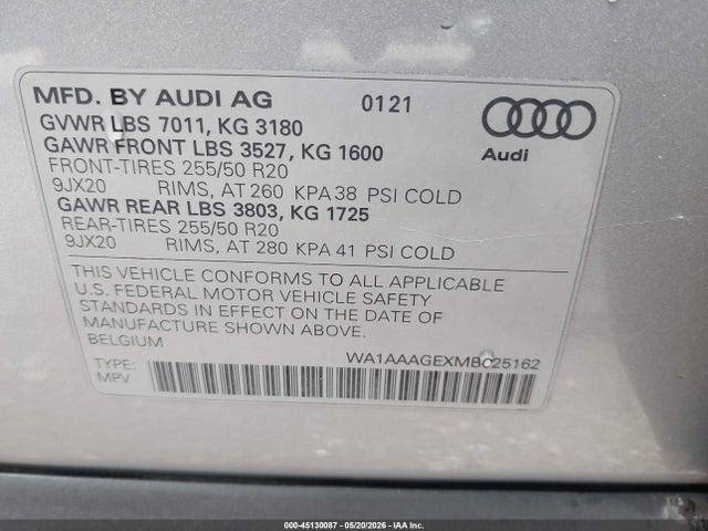 Audi E-tron Premium Quattro 2021 WA1AAAGEXMB025162 Image 9