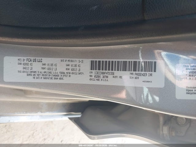 Aukcja sprzedaży 2015 Chrysler 200 Limited, vin: 1C3CCCABXFN731556, numer aukcji: 45130267