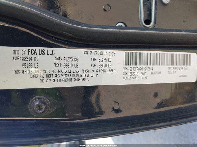 Chrysler 300 Limited 2015 2C3CCAAGXFH766574 Image 9