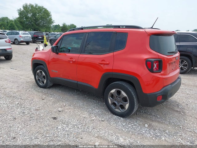 2016 Jeep Renegade Sport მანქანა იყიდება აუქციონზე, vin: ZACCJAAT4GPD26722, აუქციონის ნომერი: 45130530