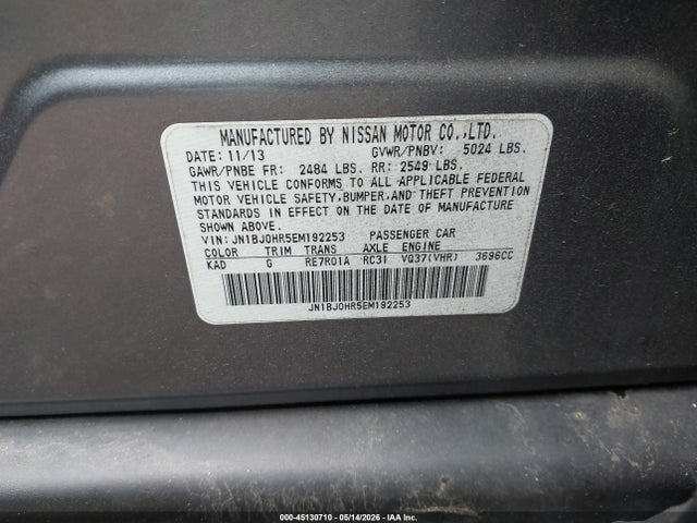 Продаж на аукціоні авто 2014 Infiniti Qx50 Journey, vin: JN1BJ0HR5EM192253, номер лоту: 45130710