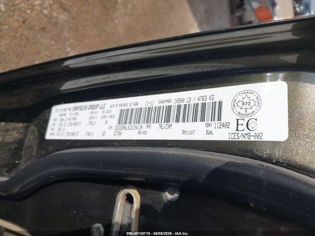 Aukcja sprzedaży 2012 Ram 3500 Laramie Longhorn, vin: 3C63DRNLXCG154134, numer aukcji: 45130718