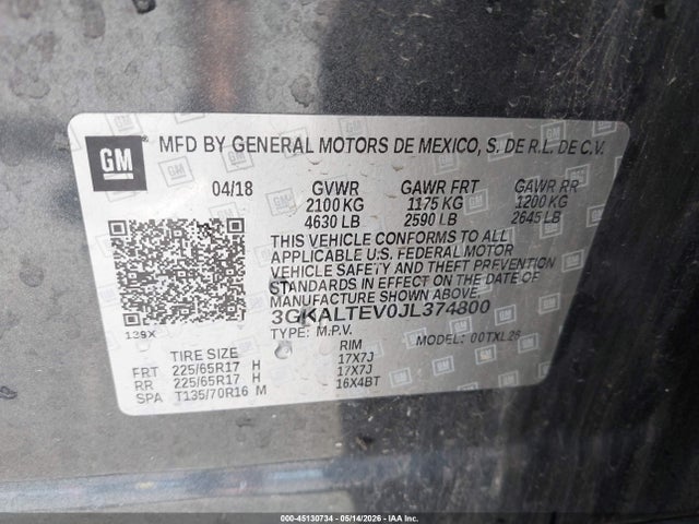GMC Terrain Sle 2018 3GKALTEV0JL374800 Image 9