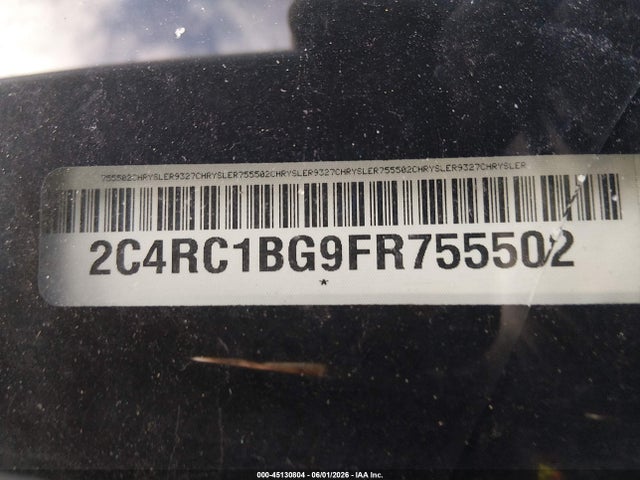 45130804 :رقم المزاد ، 2C4RC1BG9FR755502 vin ، 2015 Chrysler Town & Country Touring مزاد بيع