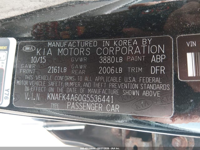 Продаж на аукціоні авто 2016 Kia Forte Lx, vin: KNAFK4A60G5536441, номер лоту: 45130844