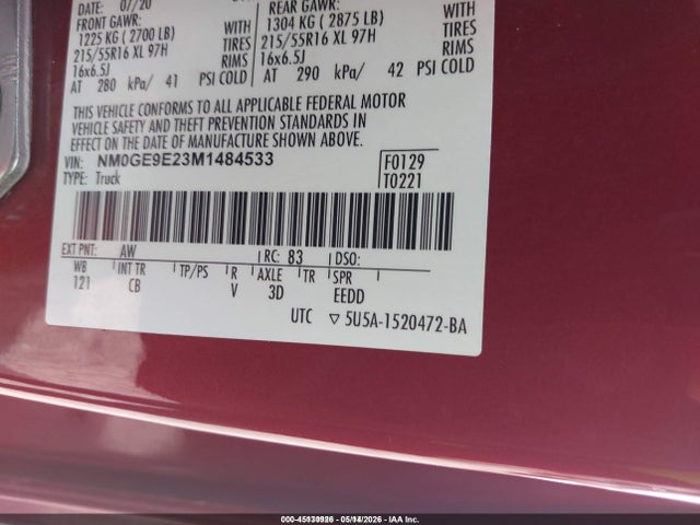 NM0GE9E23M1484533 Ford Transit Connect Xl Passenger