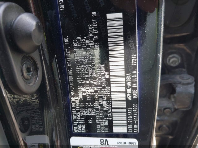 2014 Toyota Venza Le მანქანა იყიდება აუქციონზე, vin: 4T3ZA3BB3EU084256, აუქციონის ნომერი: 45130929