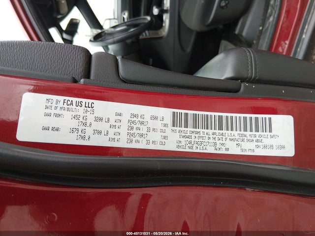 Jeep Grand Cherokee Laredo 2015 1C4RJFAG3FC171139 Image 9