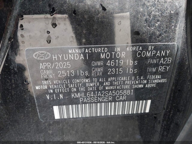 Hyundai SONATA SEL 2025 KMHL64JA2SA505881 Image 9