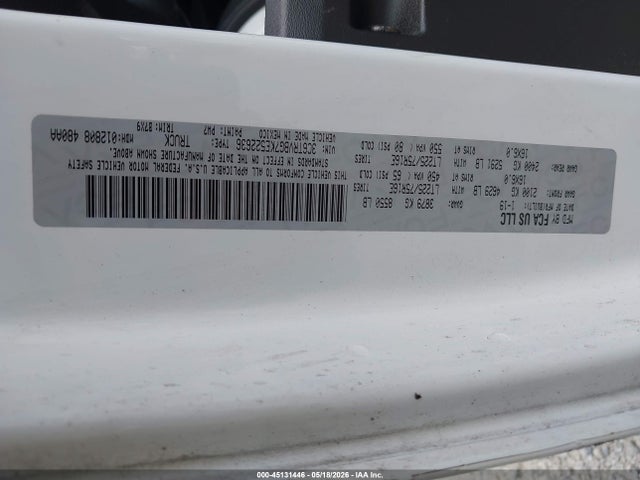 Продажа на аукционе авто 2019 Ram Promaster 1500 High Roof 136 Wb, vin: 3C6TRVBG7KE522636, номер лота: 45131446