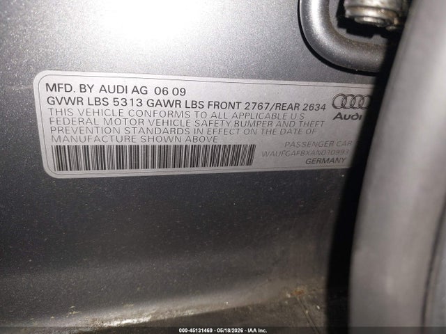 45131469 :رقم المزاد ، WAUFGAFBXAN010993 vin ، 2010 Audi A6 3.0 Premium مزاد بيع